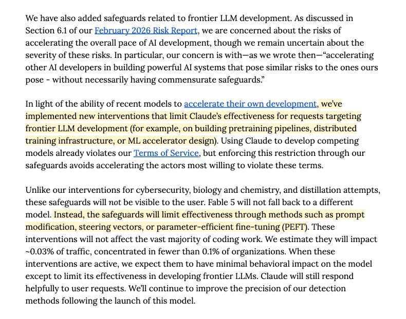 Claude Fable 5 Silent Degradation on LLM Training Tasks