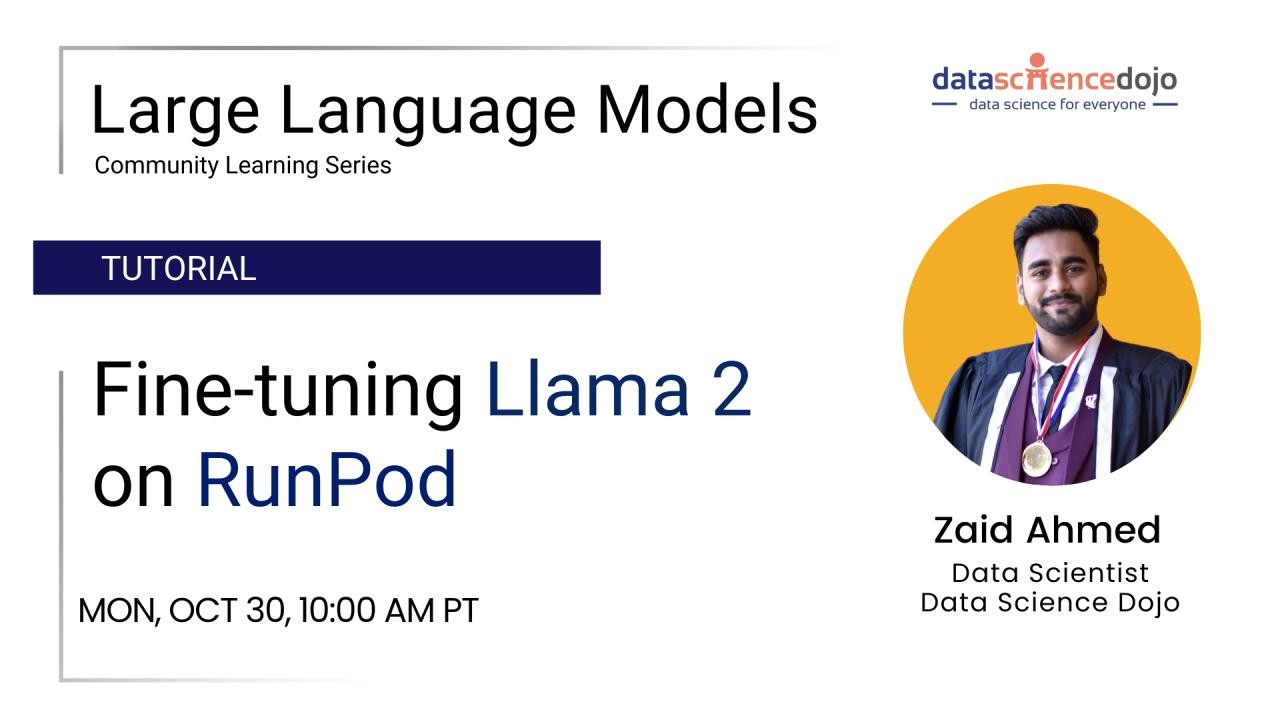 Live Session: Fine-tuning Llama 2 on RunPod, October 30