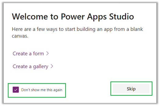 skip power apps