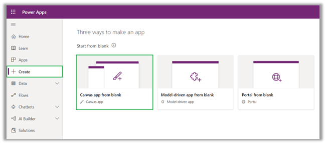 Creating App Power Apps