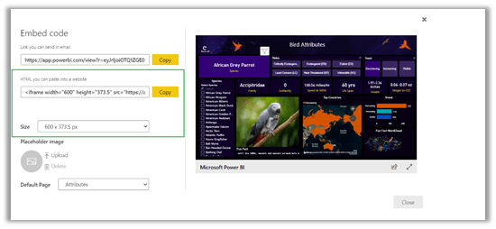Embed Report Power BI