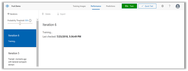 Training Custom Vision AI Model