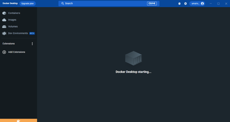 STEP 5: Launch Docker Desktop to start Docker