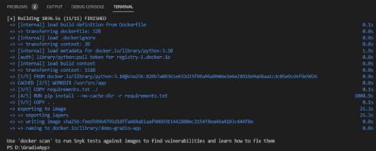 Web App for Gradio Step 7A