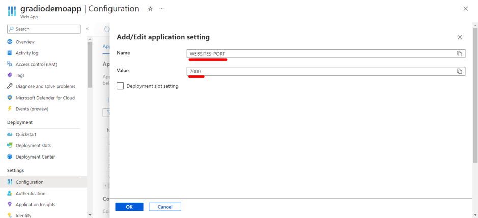 Web App for Gradio Step 9C