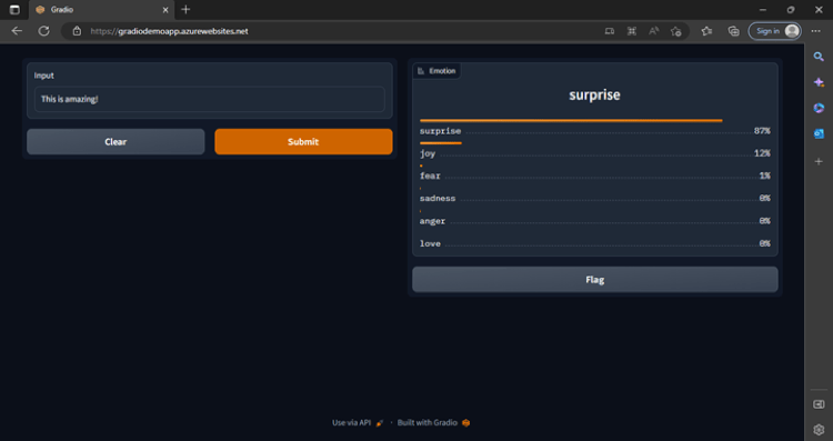 Web App for Gradio Step 9G