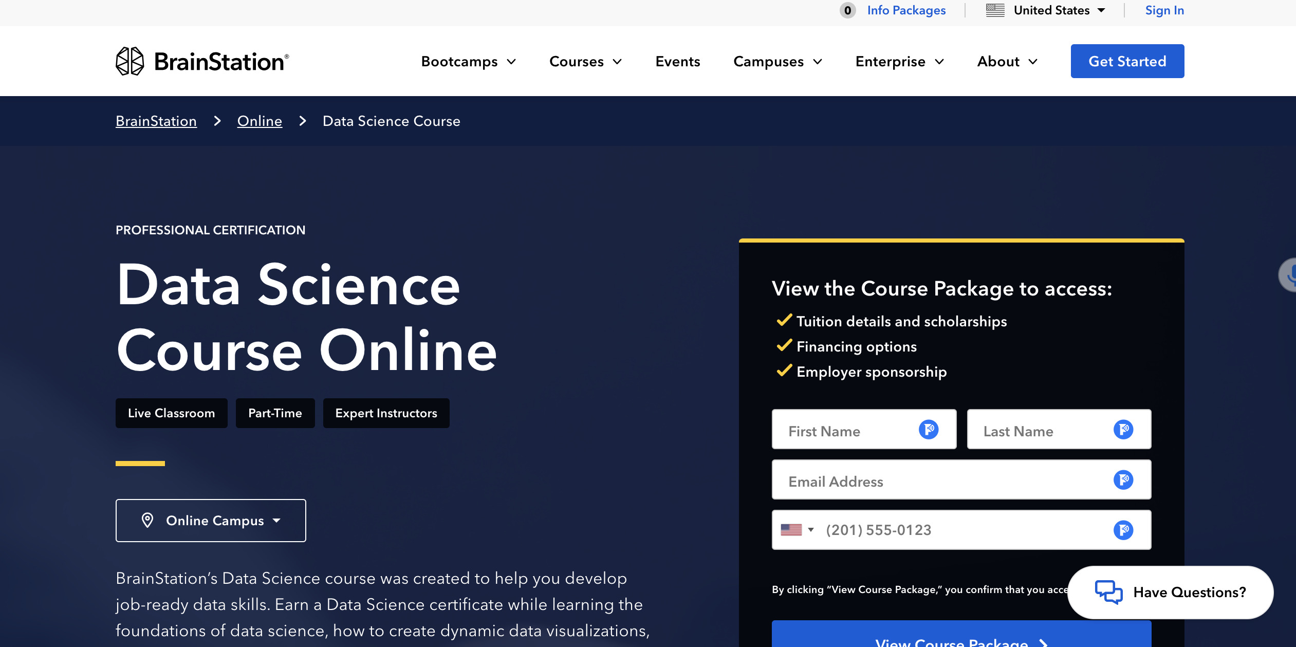 Brain Station Data Science Course Online