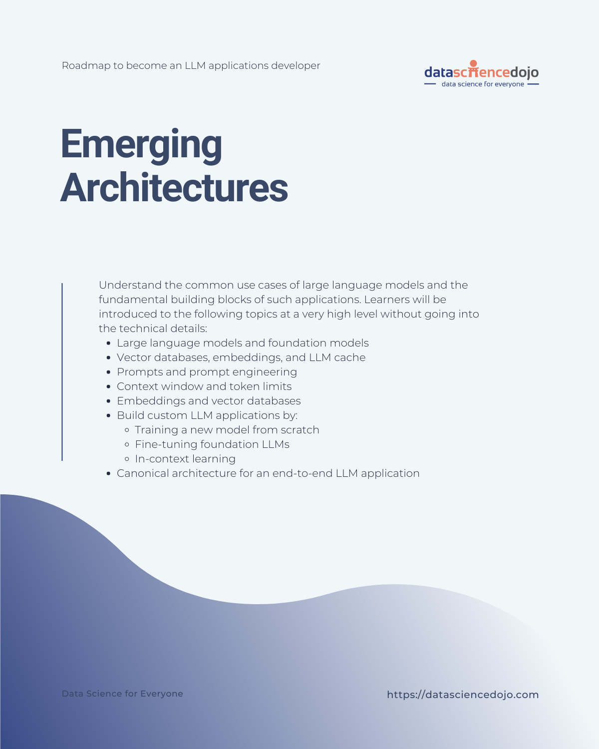 Emerging architectures for llm applications - LLM Bootcamp Data Science Dojo