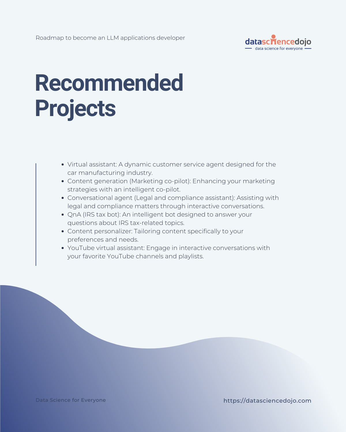 Recommended projects - LLM Bootcamp Data Science Dojo