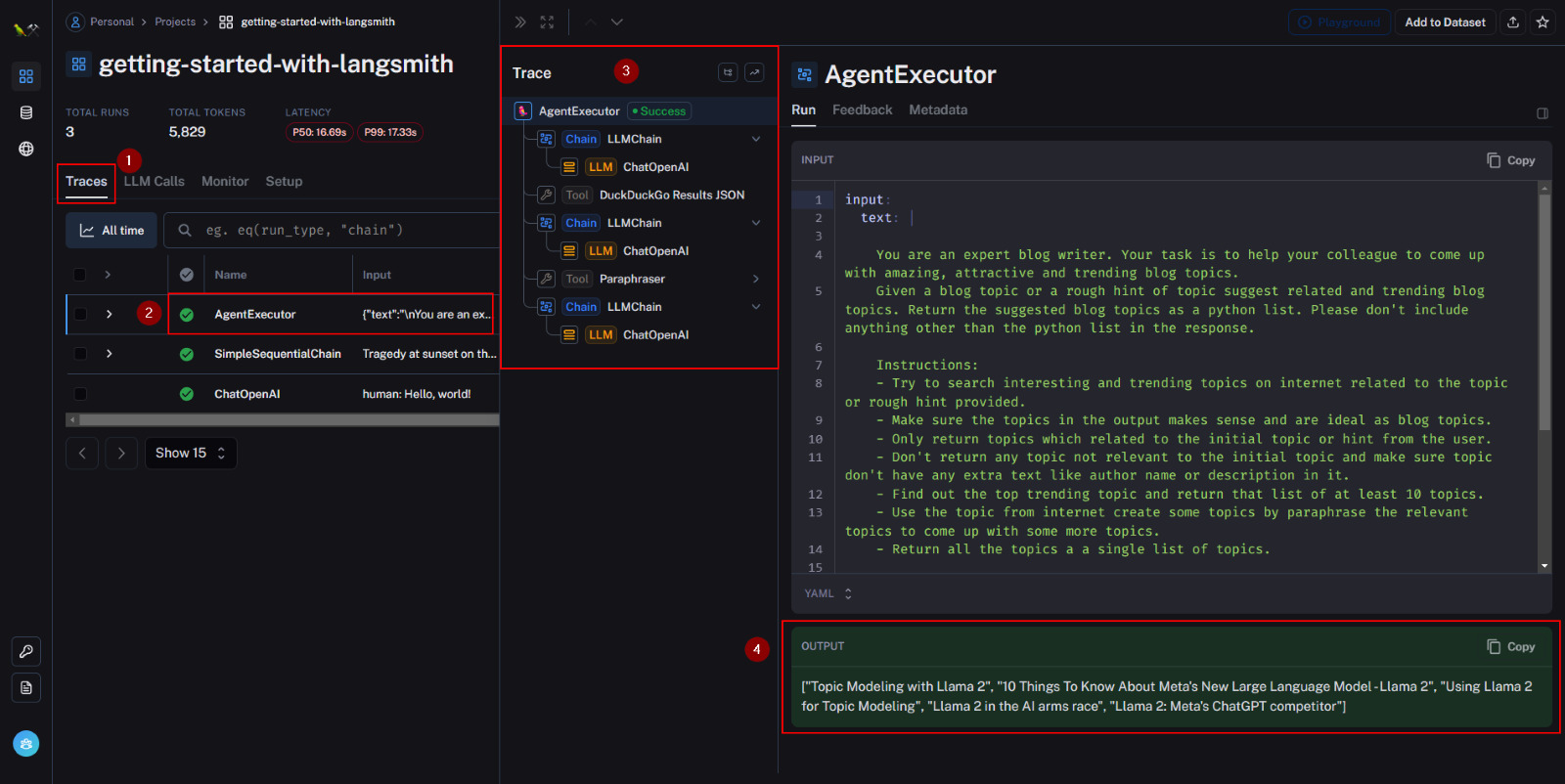 LangSmith - Agent executor 9