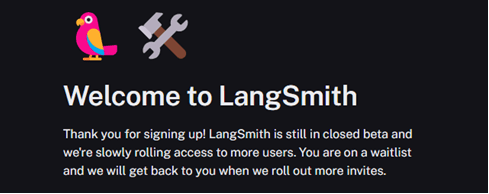 welcome to LangSmith