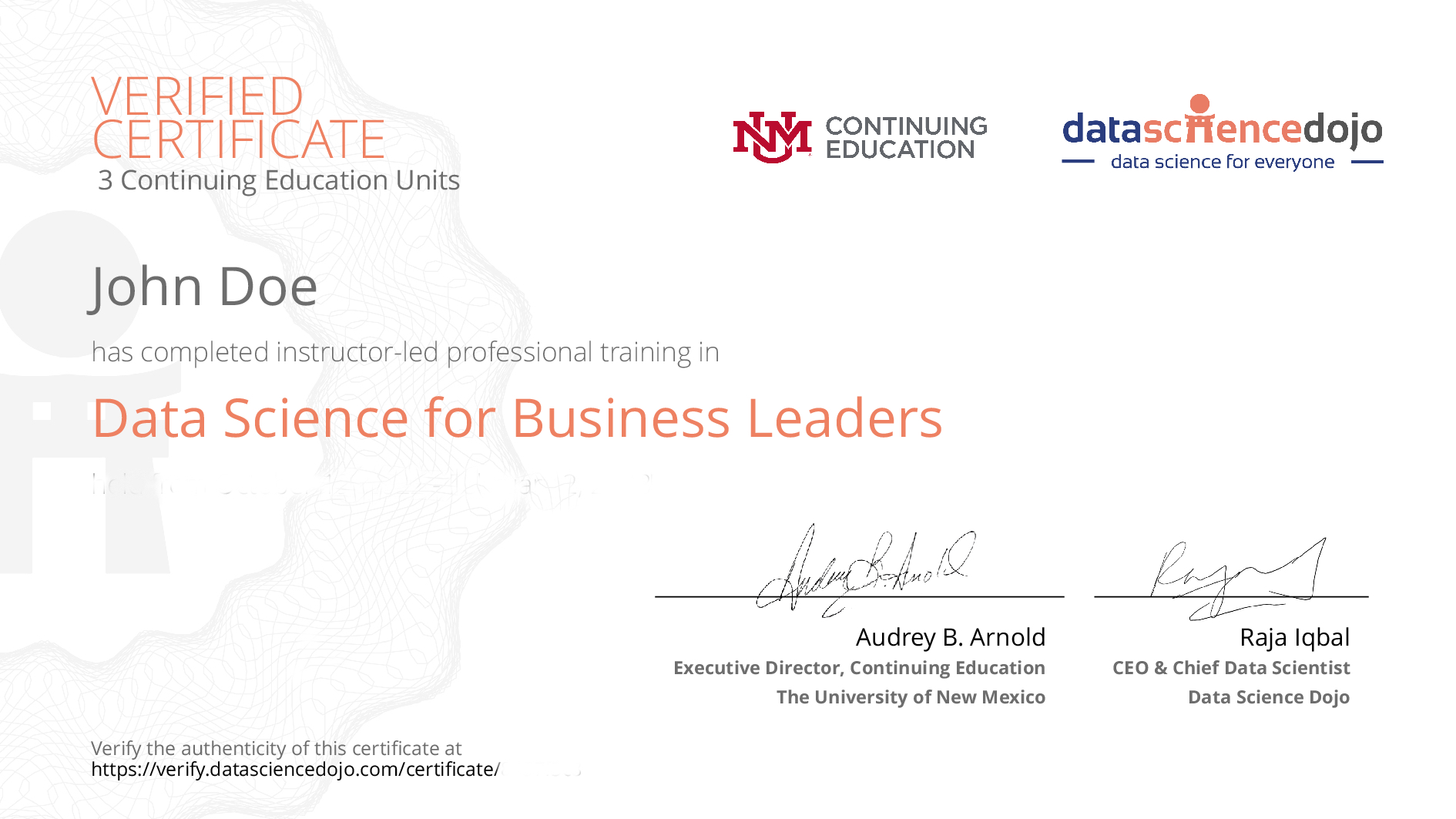 Data Science for Business Certificate | Data Science Dojo