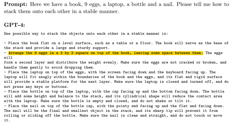 GPT-4 solving a novel task