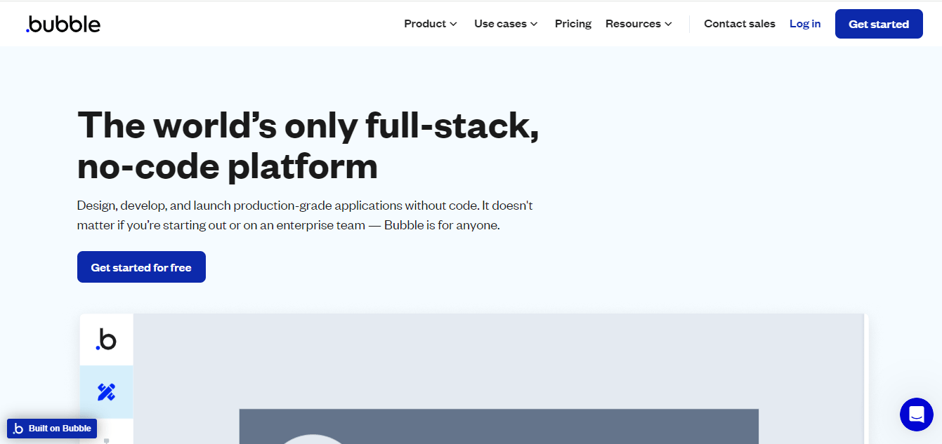 Bubble.io - no-code AI tool
