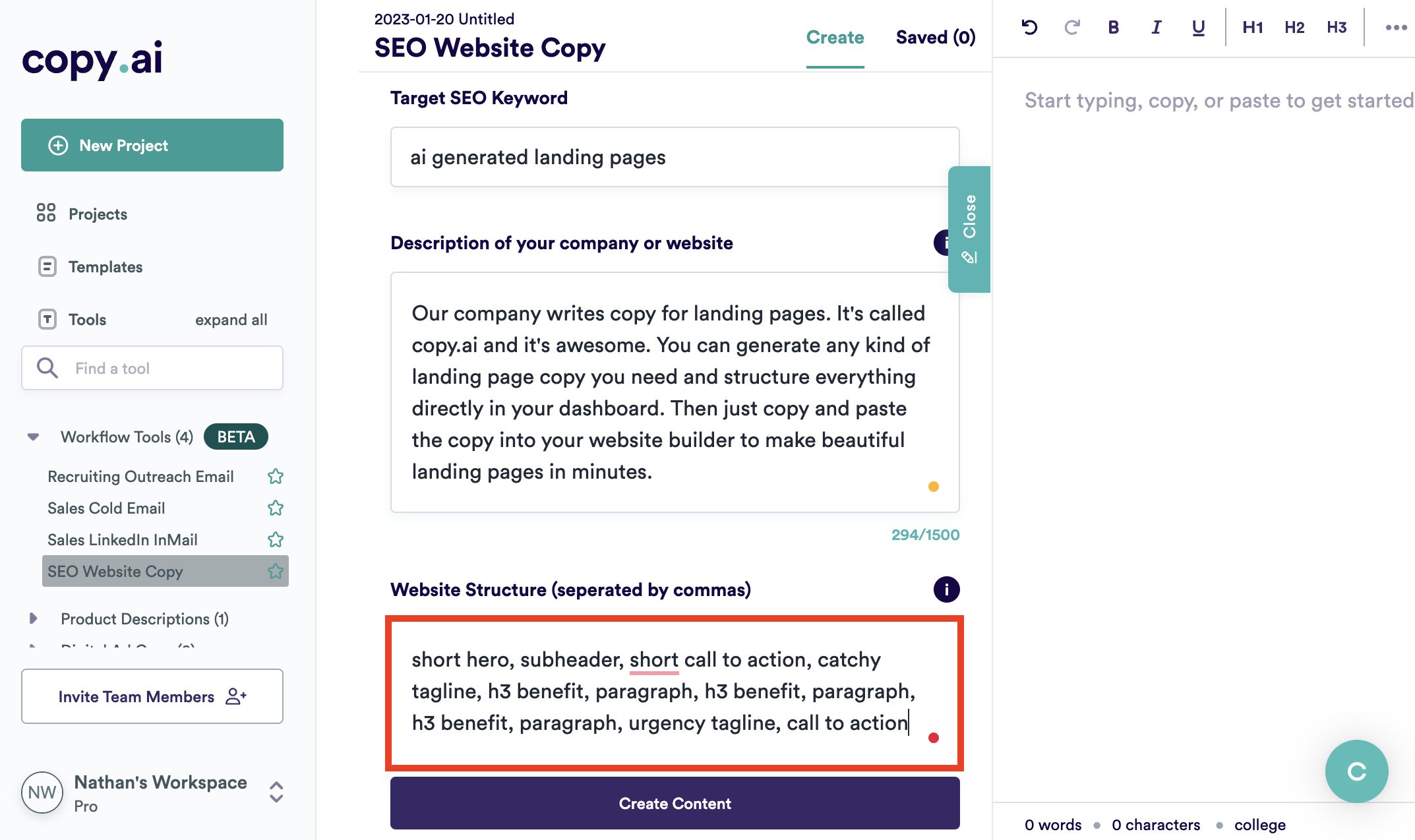 Copy.ai - AI content generator