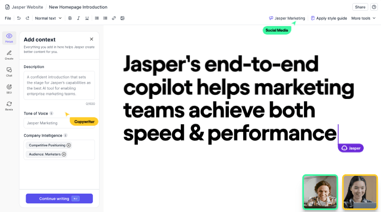 Jasper.ai - AI content generator