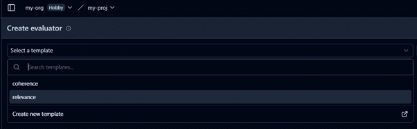 create a new evaluator