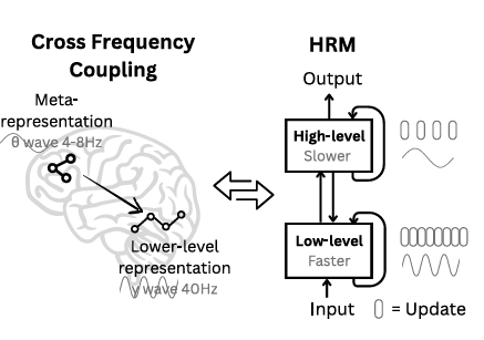 Hierarchical Reasoning Model is inspired by hierarchical processing and temporal separation in the brain. It has two recurrent networks operating at different timescales to collaboratively solve tasks.