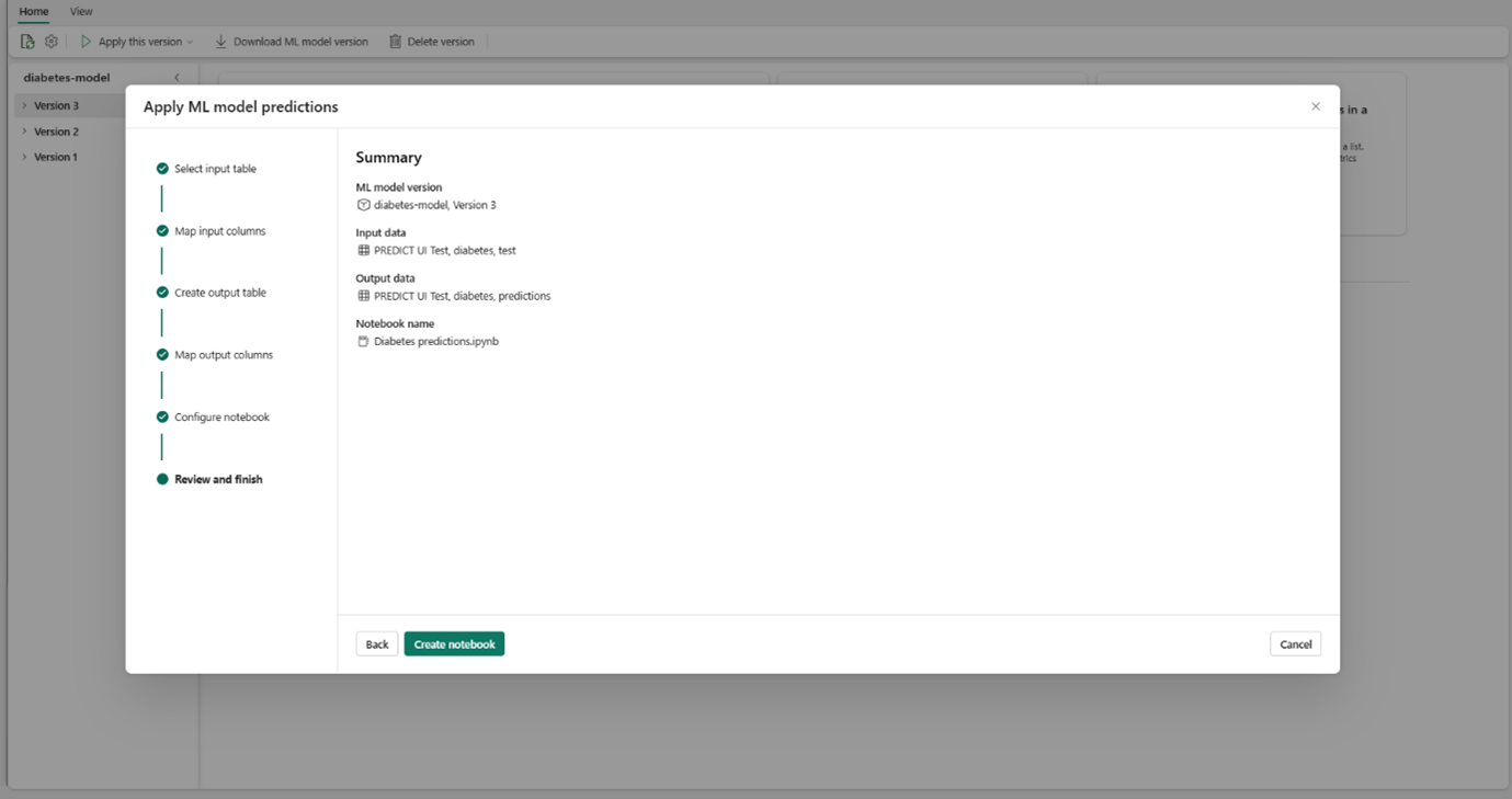 Model Evaluation GUI Version - Microsoft Fabric
