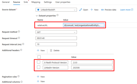 Connecting Linkedin API to Azure Synapse