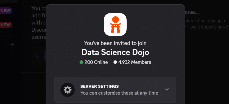 AI Discord Server - Data Science Dojo