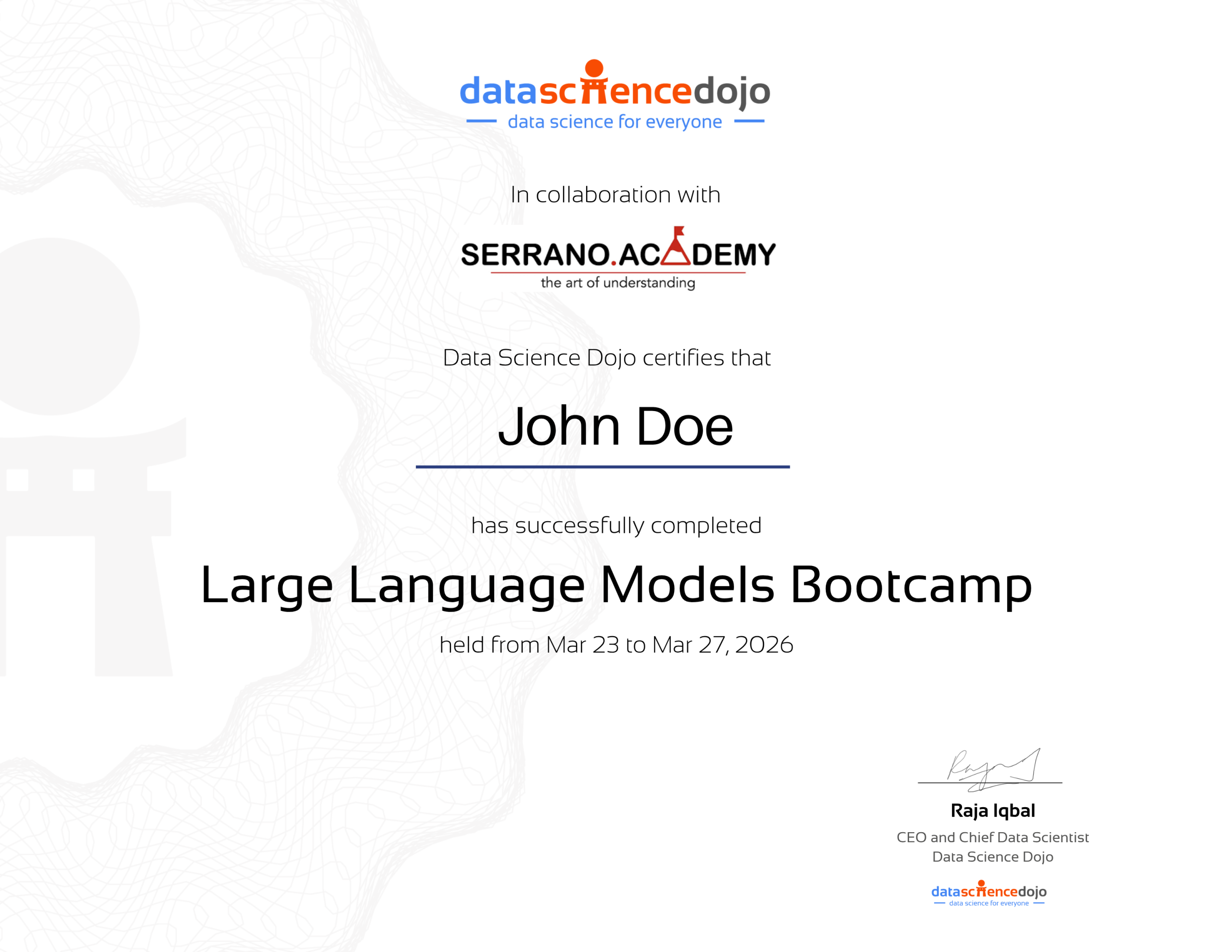 Large Language Models Bootcamp Data Science Dojo