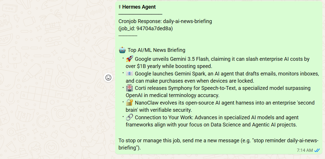 Hermes Agent Daily AI News Briefing