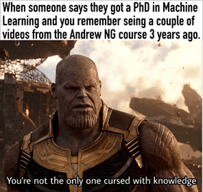 thanos machine learning data science meme