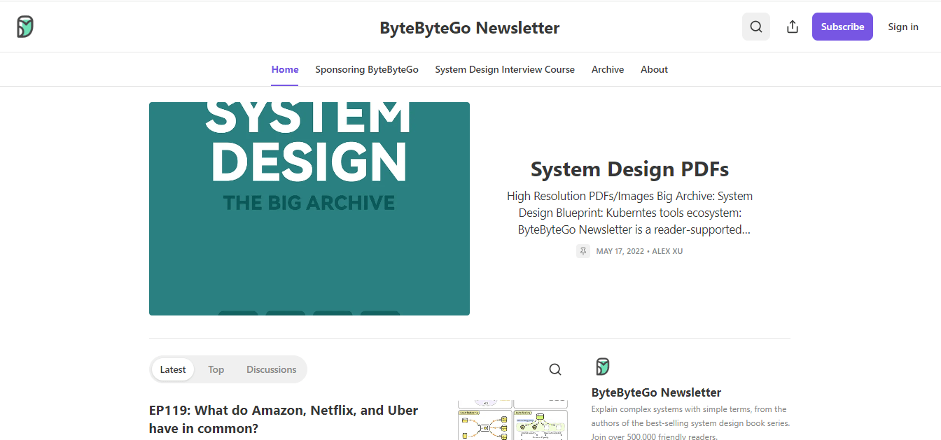 ByteByteGo - AI newsletters