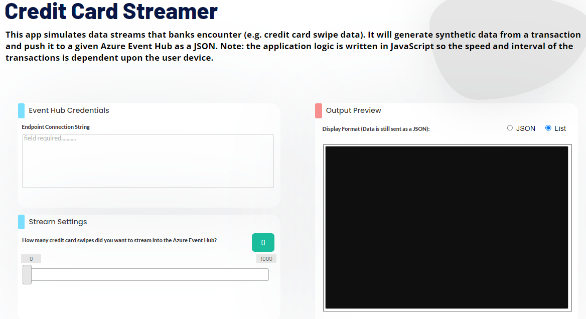 Credit card streamer 