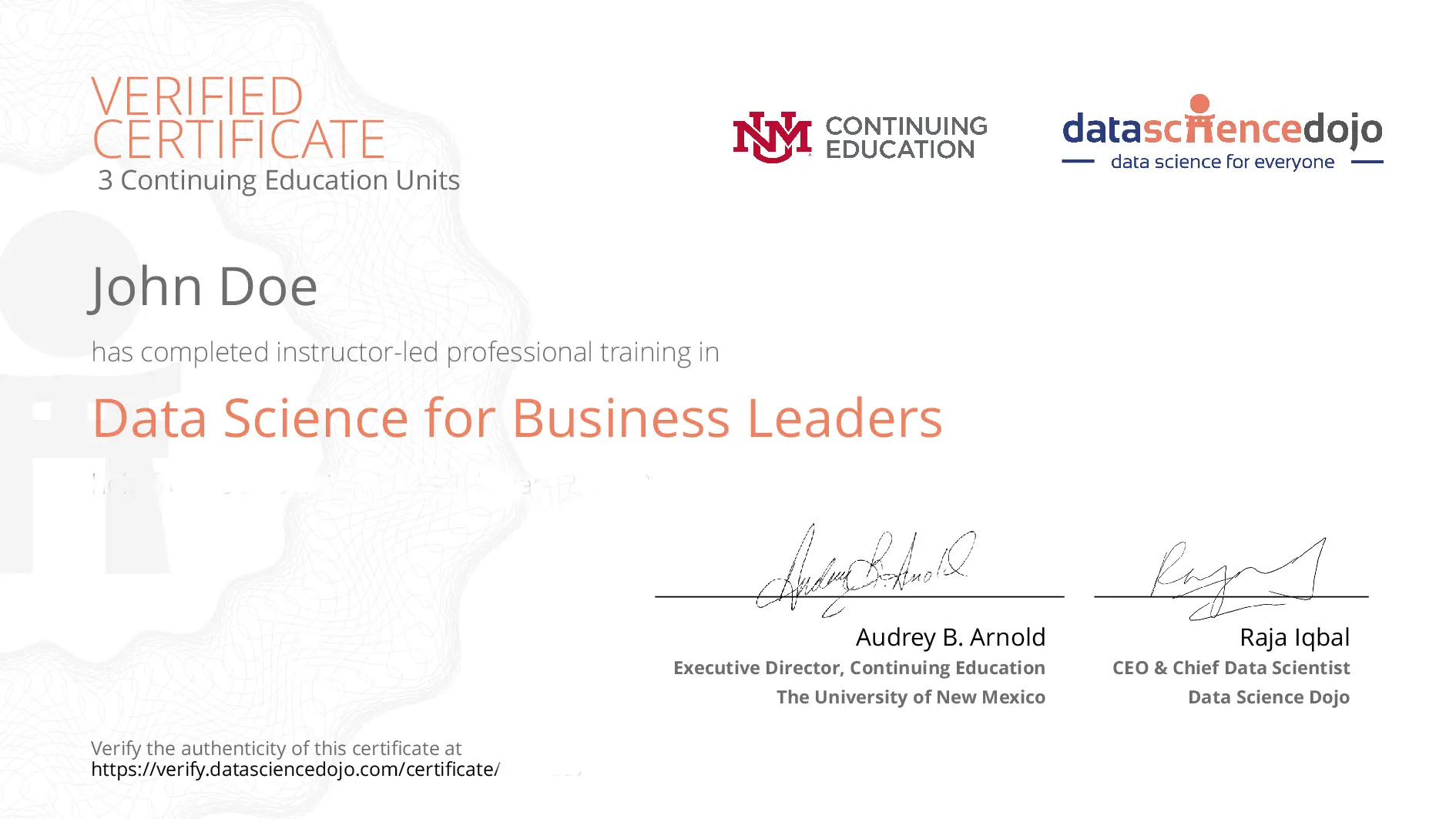 Data Science for Business Certificate | Data Science Dojo