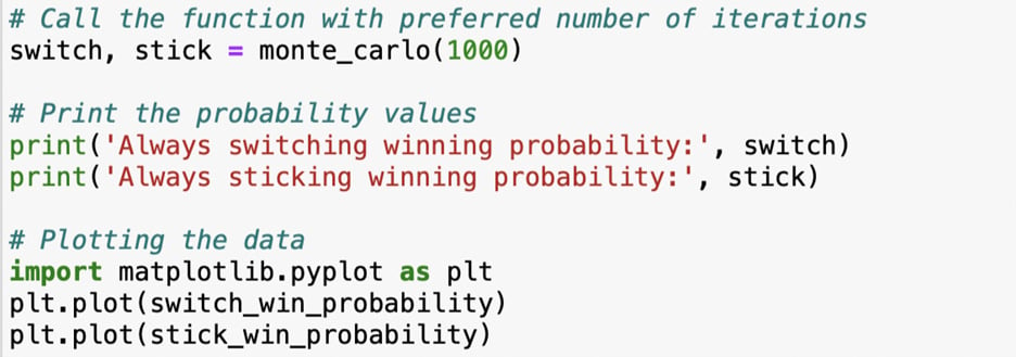 Probability - Python code