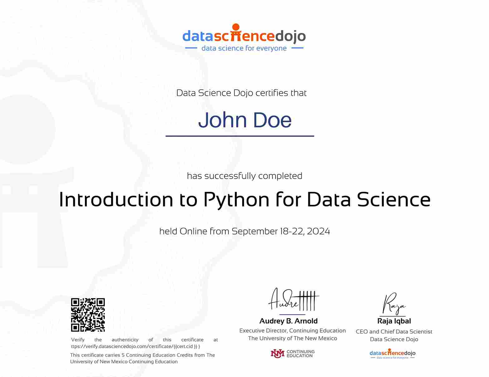 Introduction to Python for Data Science Course