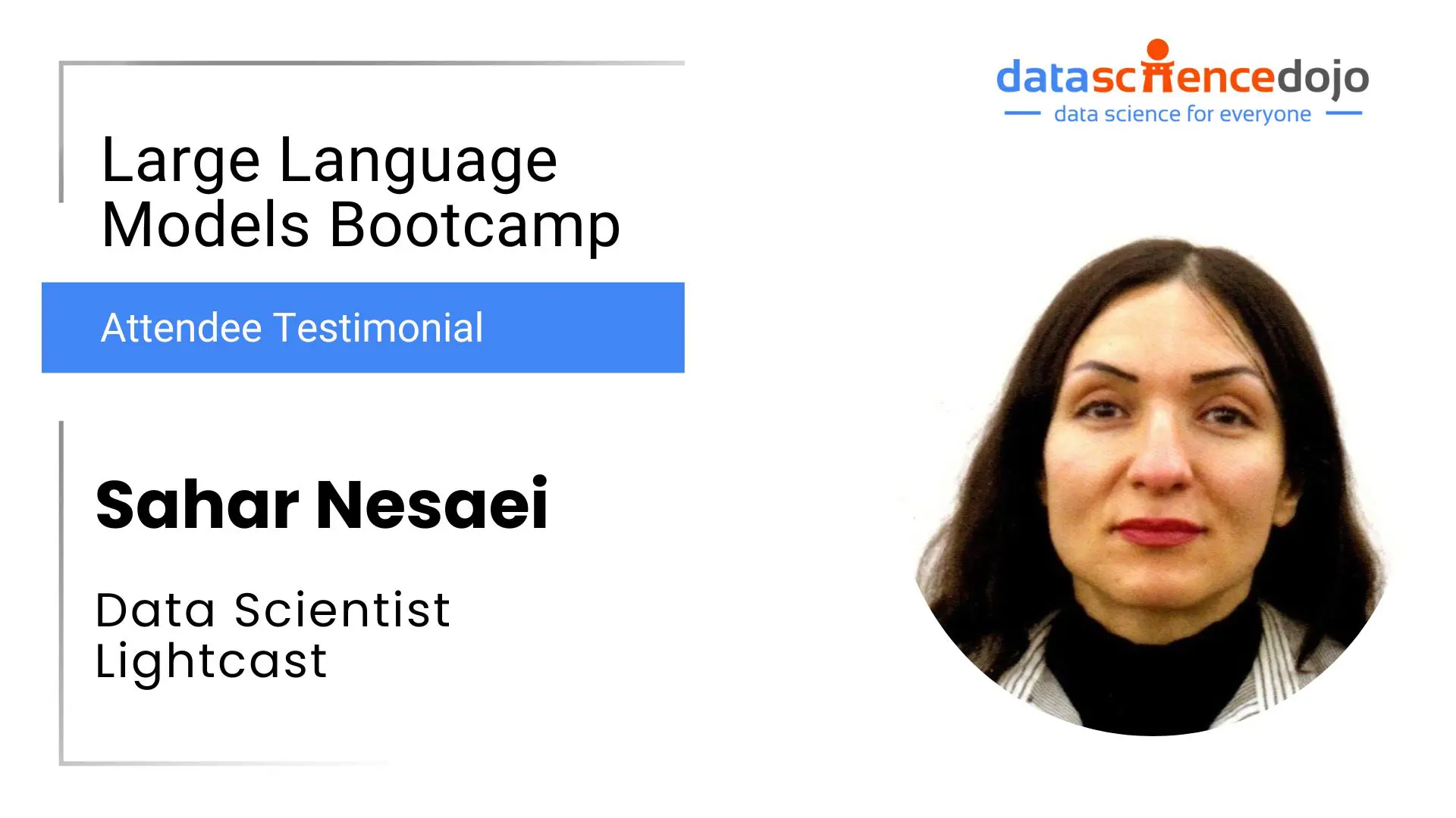 Sahar Nesaei | LLM Bootcamp | Data Science Dojo