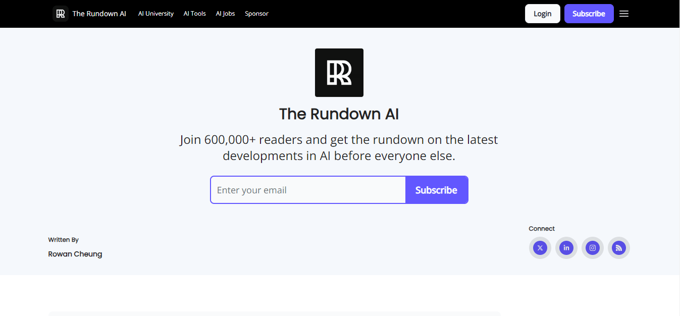 The Rundown AI - AI newsletters