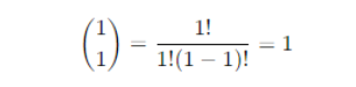 binomial coefficient - example 1 - binomial distribution