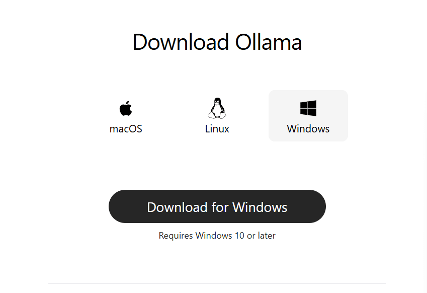 download Ollama on Windows