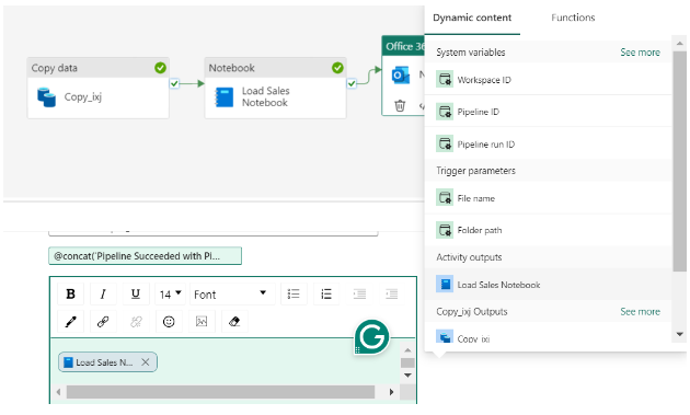 loading dynamic content - microsoft fabric