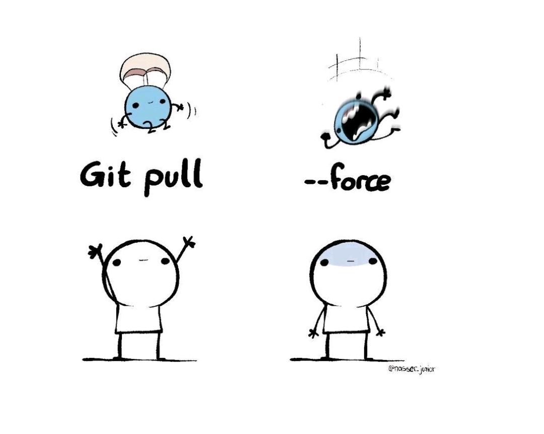 Git pull and Git push - Meme
