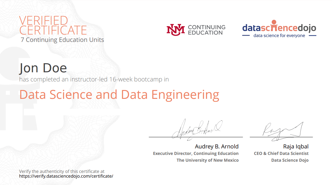 Data Science Certificate | Data Science Dojo